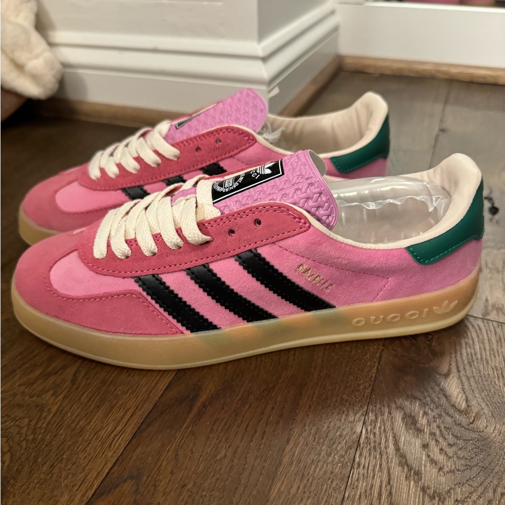 Unworn Adidas x Gucci Gazelles, Size 9 Womens